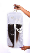 Load image into Gallery viewer, Black - Satin Wig Bag and Wooden Hanger Set
